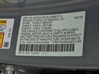 2024 Honda Accord Hybrid Sport