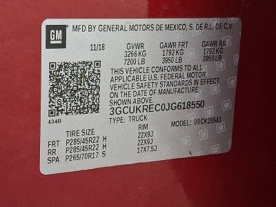2018 Chevrolet Silverado 1500 LT