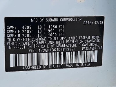 2019 Subaru Impreza Base